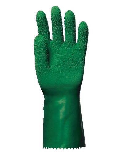 3815 zöld latex védőkesztyű (32cm hosszúság)