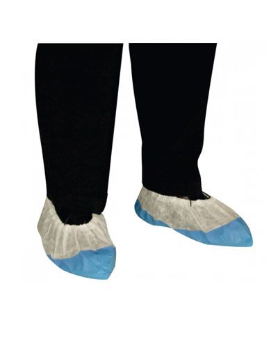 Fehér polipropilén cipővédő erős polietilán talprésszel - lábzsák (50db/csomag)