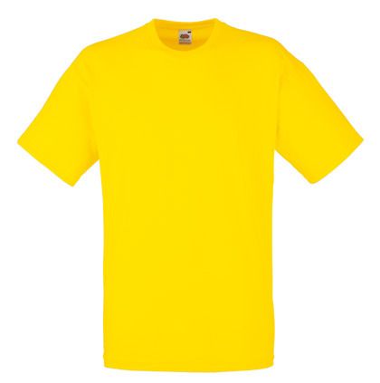 Fruit of the Loom Valueweight T - 100% pamut póló yellow - 165g/m2 vastag