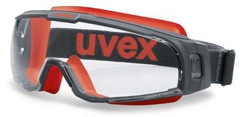 Uvex U-Sonic gumipántos víztiszta narancs keretes munkaszemüveg - UV 400 védelem
