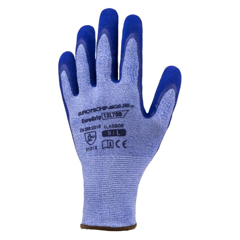 EUROGRIP 13L700 KESZTYŰ DUPLARÉTEGŰ KÉK LATEX TENYÉRREL