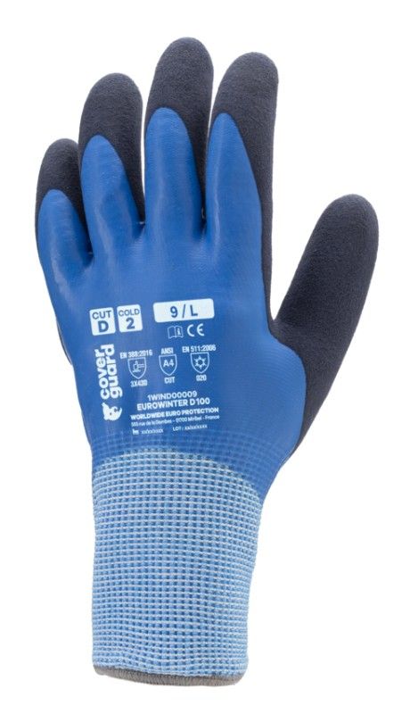 EUROWINTER D100 kék HDPE bélelt téli kesztyű EUROWINTER D100 kék HDPE bélelt téli kesztyű