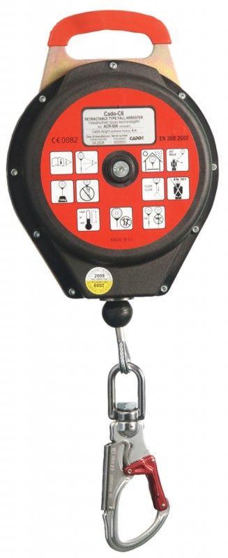 CADO CR250V visszahúzható zuhanásgátló, acélkábel (6M)